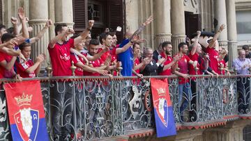 Osasuna celebra su ascenso.