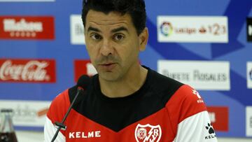 Míchel, durante una rueda de prensa.
