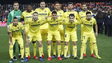 Once del VIllarreal contra el Valencia. 