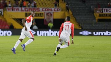 Santa Fe celebra gol ante Cúcuta en la fecha 2