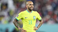 DOHA, QATAR - DECEMBER 05: Dani Alves of Brazil during the FIFA World Cup Qatar 2022 Round of 16 match between Brazil and South Korea at Stadium 974 on December 05, 2022 in Doha, Qatar. (Photo by Alex Livesey - Danehouse/Getty Images)