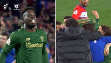 Así fue la celebración del Athletic en el césped: atentos a la vena del cuello de Williams