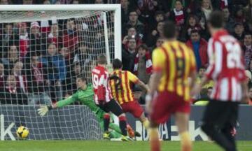 Athletic de Bilbao-Barcelona. 1-0. Muniain anota el primer gol.