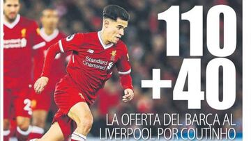 Coutinho, en las primeras portadas de 2018