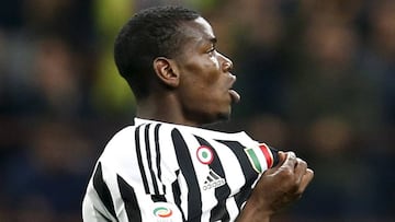 Paul Pogba celebra un gol durante su etapa como jugador de la Juventus.