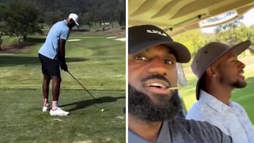 LeBron James stuns fans by playing golf with Bronny during his vacation