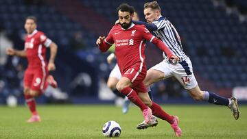 Salah en un partido de la Premier League de esta temporada.