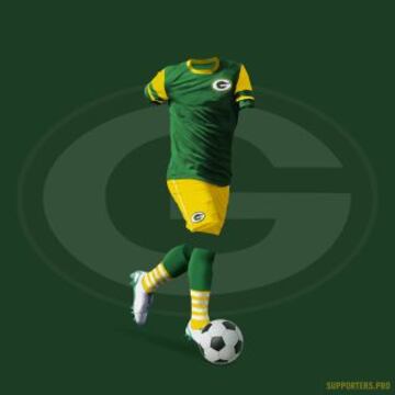 ¿Te imaginas cómo lucirían las camisetas de los 32 equipos de la NFL si fueran de fútbol? ¿Te gusta la de los Empacadores de Green Bay?