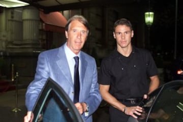 Cesare Maldini con Fernando Redondo. 