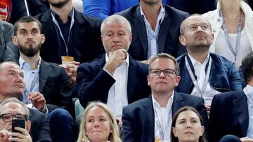 Abramovich, durante un partido del Chelsea.