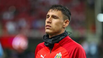 Cristian Calderon of Guadalajara during the game Guadalajara vs Cruz Azul, corresponding to Round 16 of the Torneo Apertura 2023 of the Liga BBVA MX, at Akron Stadium, on November 04, 2023.
<br><br>
Cristian Calderon de Guadalajara durante el partido Guadalajara vs Cruz Azul, correspondiente a la Jornada 16 del Torneo Apertura 2023 de la Liga BBVA MX, en el Estadio Akron, el 04 de Noviembre de 2023
