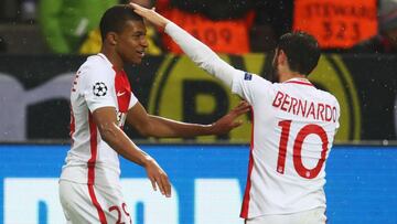 Mbappé y Bernardo Silva durante su etapa en el Mónaco.