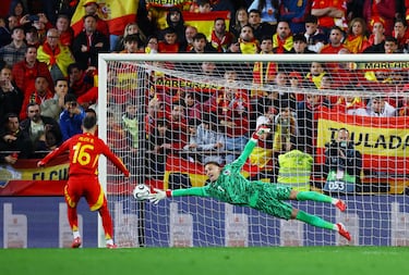 El jugador del Villarreal iguala la tanda de penaltis.
