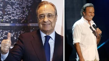 Imágenes de Florentino Pérez y de Julio Iglesias