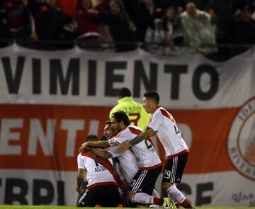 Celebración gol Enzo Pérez.