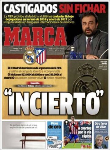 Portadas de la prensa mundial