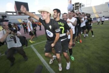 Celebración del Córdoba por el ascenso a primera división