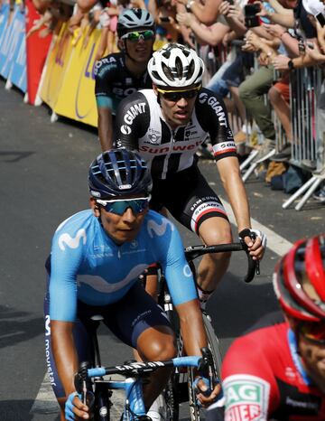 Nairo Quintana y Tom Dumoilin