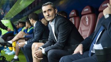 Valverde, durante el Eibar-Barcelona.