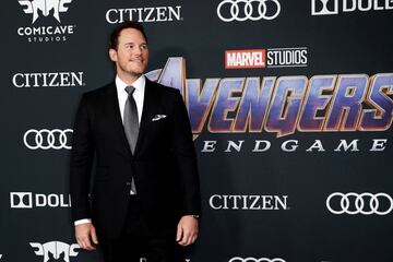 El actor estadounidense, Chris Pratt (Star-Lord), posó a su llegada al estreno de la película Avengers: Endgame en el Centro de Convenciones de Los Ángeles
