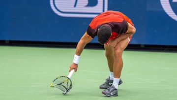 Alcaraz has been in the spotlight after smashing his racket during his game against Monfils in Cincinnati.