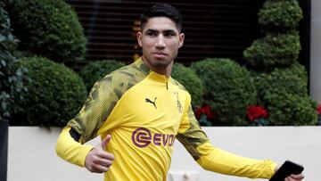 Achraf, con el Borussia Dortmund, cedido por el Real Madrid.