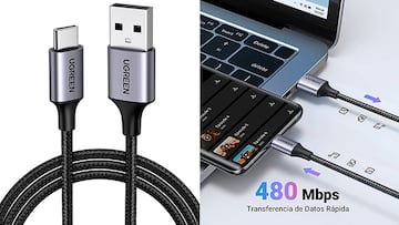 Cable de carga rápida USB-C a USB-A