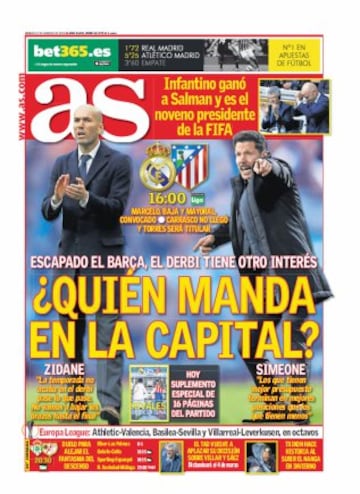 Las portadas de AS de febrero