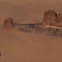 Emerge entre las dunas el ‘tiburón del desierto’ de Arabia Saudí