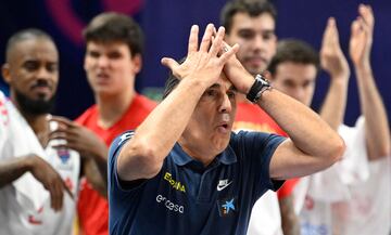 Sergio Scariolo en el banquillo.