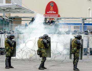 Simulacro de las fuerzas de seguridad rusas.