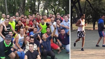 Ronaldinho ganando el torneo de la cárcel en la que está preso