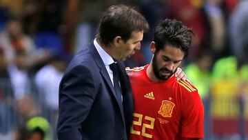 Lopetegui e Isco.