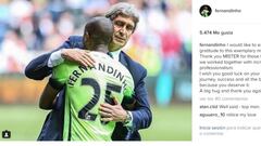 La emotiva despedida de dos figuras del City para Pellegrini