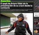 El padre de Vidal, detenido en Chile por posesión de cocaína