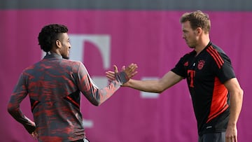 Nagelsmann, con Coman en un entrenamiento.