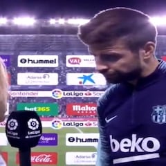 El 'palito' de Piqué por el césped del estadio de Valladolid