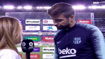 El 'palito' de Piqué por el césped del estadio de Valladolid