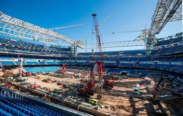 Nuevas imágenes: las obras del estadio Santiago Bernabéu avanzan a buen ritmo