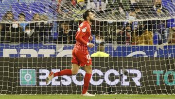 Rafa Mir, tras marcar en Zaragoza.