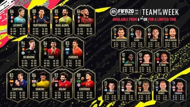 TOTW 14 de FIFA 20 con De Bruyne, Salah y Coutinho ya disponible