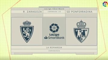 Resumen y gol del Zaragoza vs Ponferradina de la Liga SmartBank