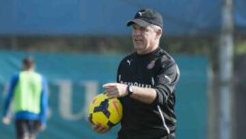 Aguirre, en el entrenamiento