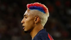 The Brazilian footballer took a leaf out of the Araujo book of hairstyles, in a nod to the Barcelona colours.