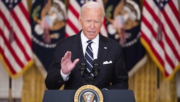 US President Joe Biden delivers remarks on the COVID-19 response and the vaccination program.