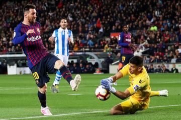 Ocasión de Messi ante Rulli.