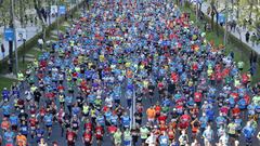 Imagen de la salida del EDP Rock &#039;n&#039; Roll Marat&oacute;n de Madrid de 2019.