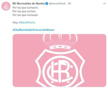 El mundo del deporte se tiñe de rosa en el #DiaMundialdelCancerdeMama