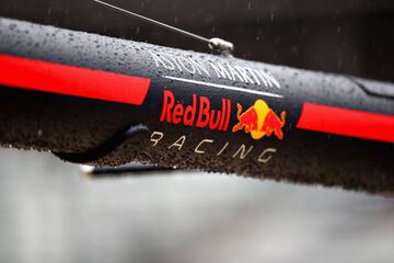 Detalle del garaje de equipo Red Bull de Fómula 1 