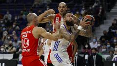 18/11/21 PARTIDO BALONCESTO BASKET 
 EUROLEAGUE EUROLIGA REGULAR SEASON ROUND 11
 REAL MADRID - ESTRELLA ROJA
 VINCENT POIRIER  MARKO SIMONOVIC